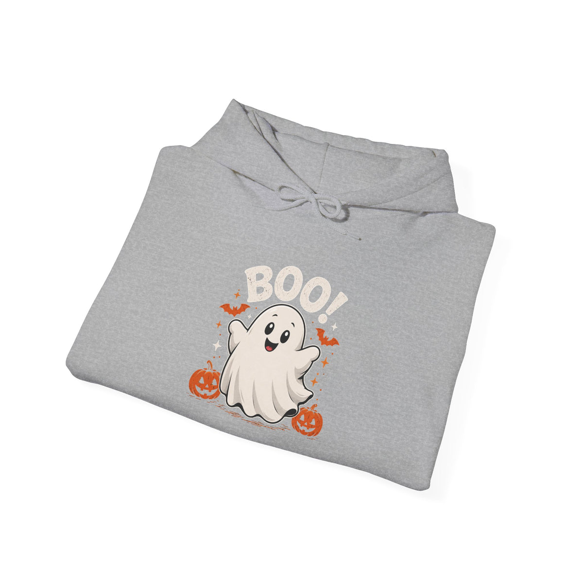 Chubby Ghost HolloweenHoodie - "Boo!" Pumpkin Spooky Pullover