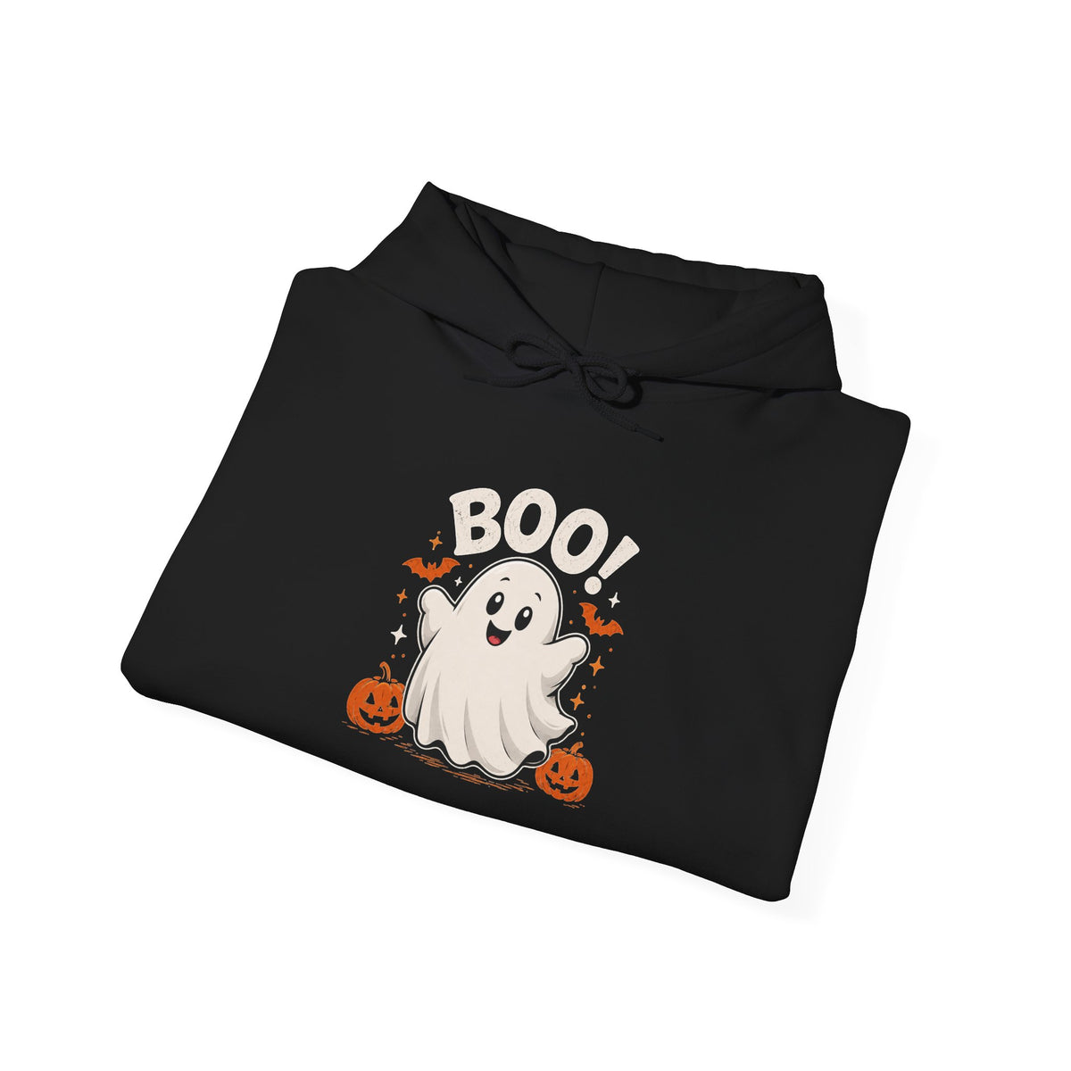 Chubby Ghost HolloweenHoodie - "Boo!" Pumpkin Spooky Pullover
