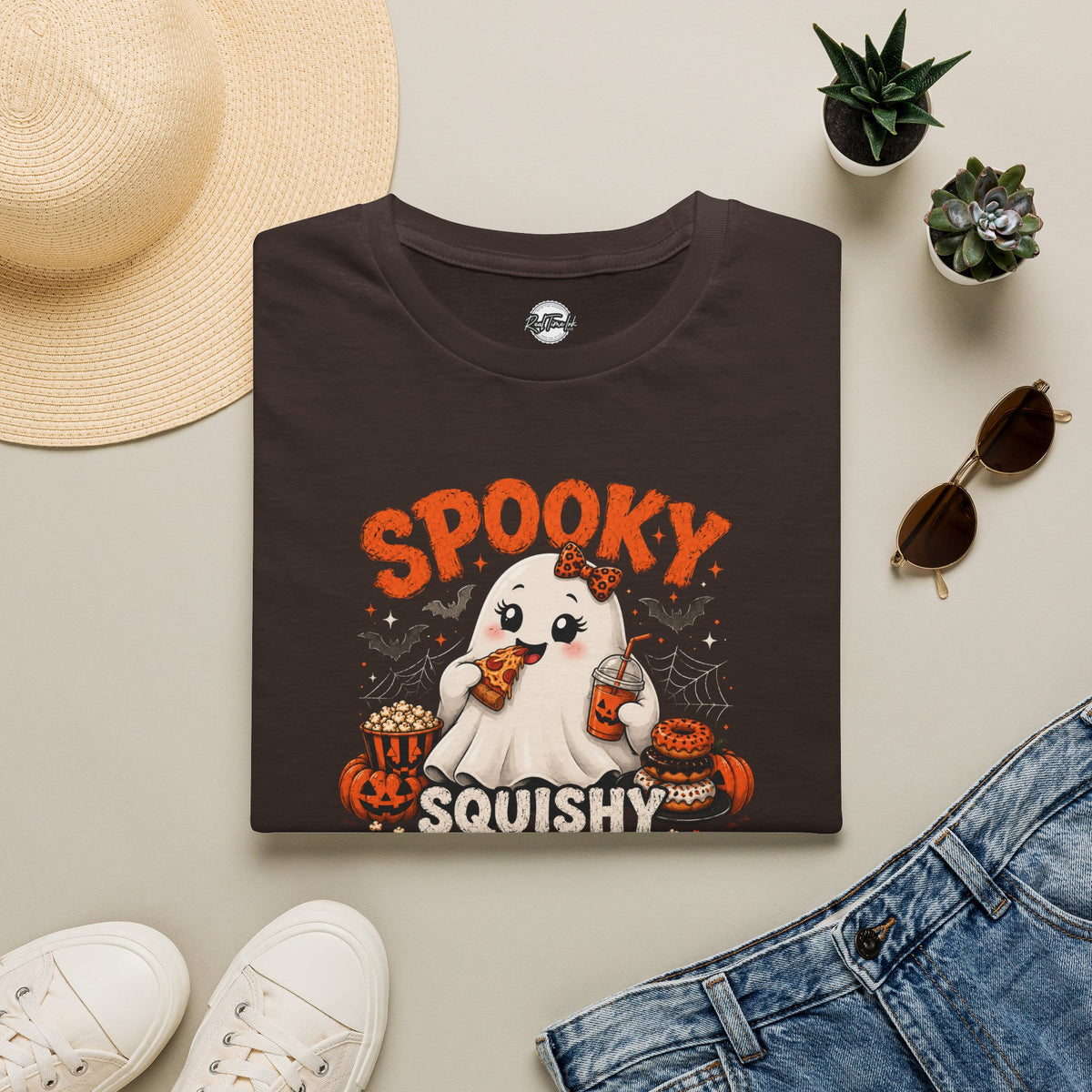 Chubby Ghost Mary Eating Halloween T-Shirt