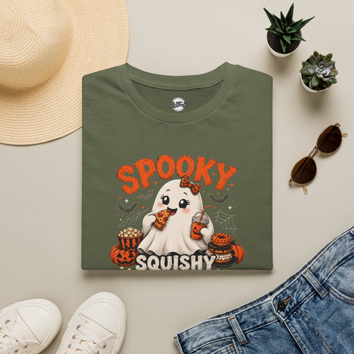 Chubby Ghost Mary Eating Halloween T-Shirt