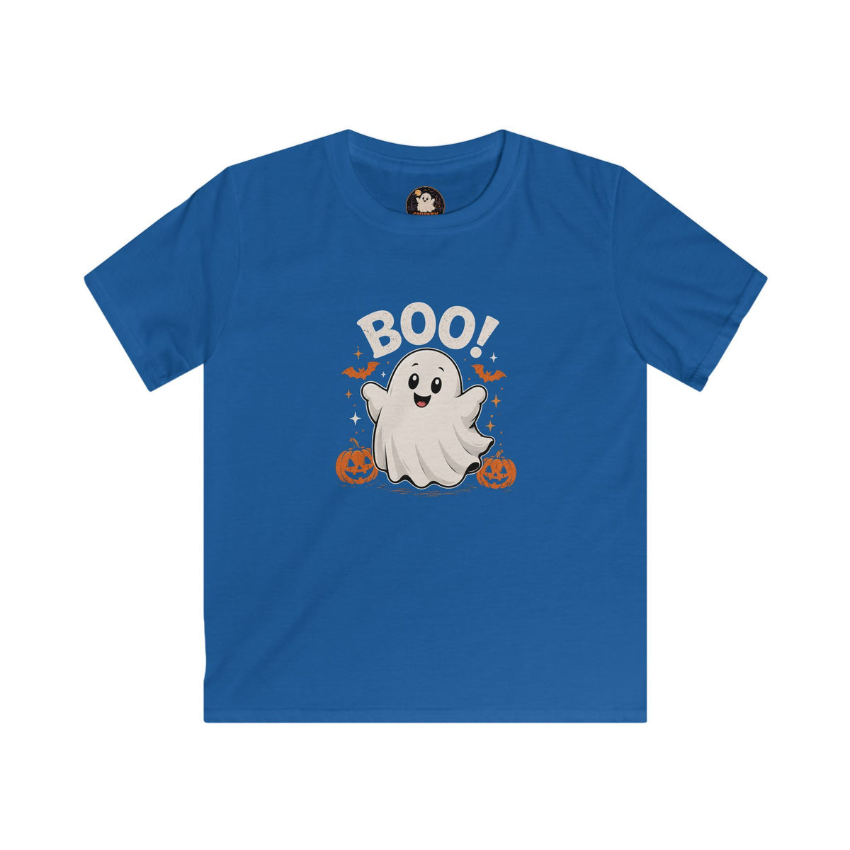 Chubby Ghost Kids Halloween Ghost Tee - "Boo!" Cute Pumpkin Trick-or-Treat Shirt