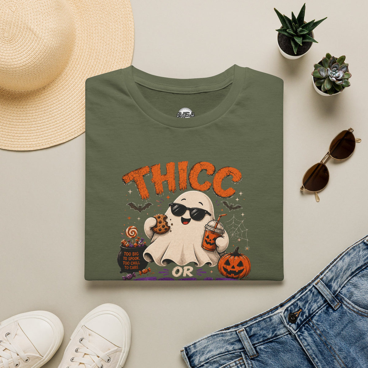 Chubby Ghost Max Thicc or Treat Softstyle T-Shirt