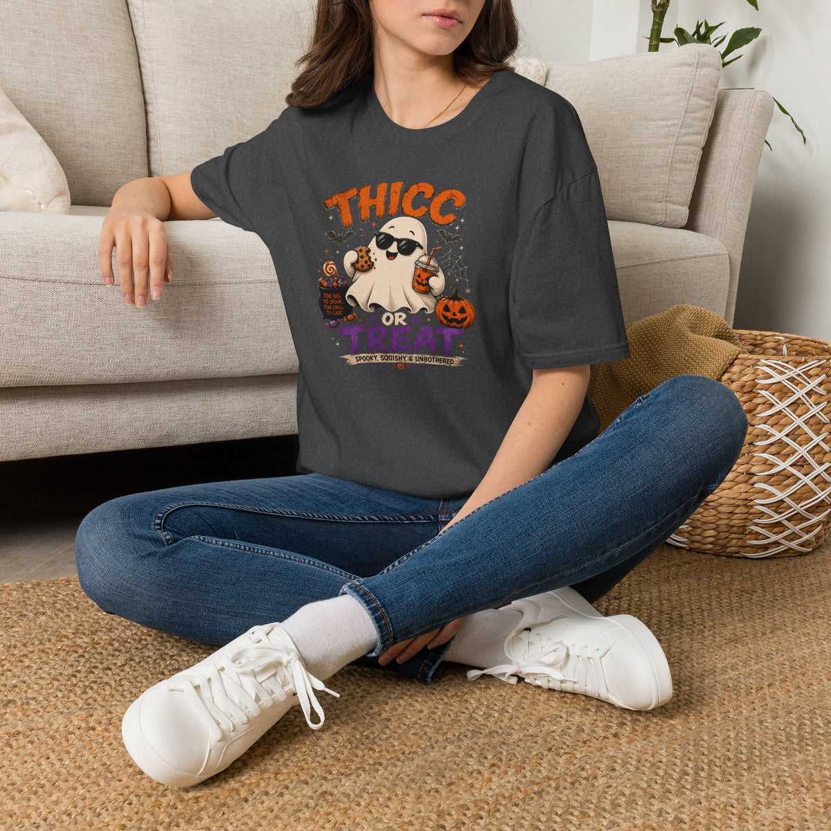 Chubby Ghost Max Thicc or Treat Softstyle T-Shirt
