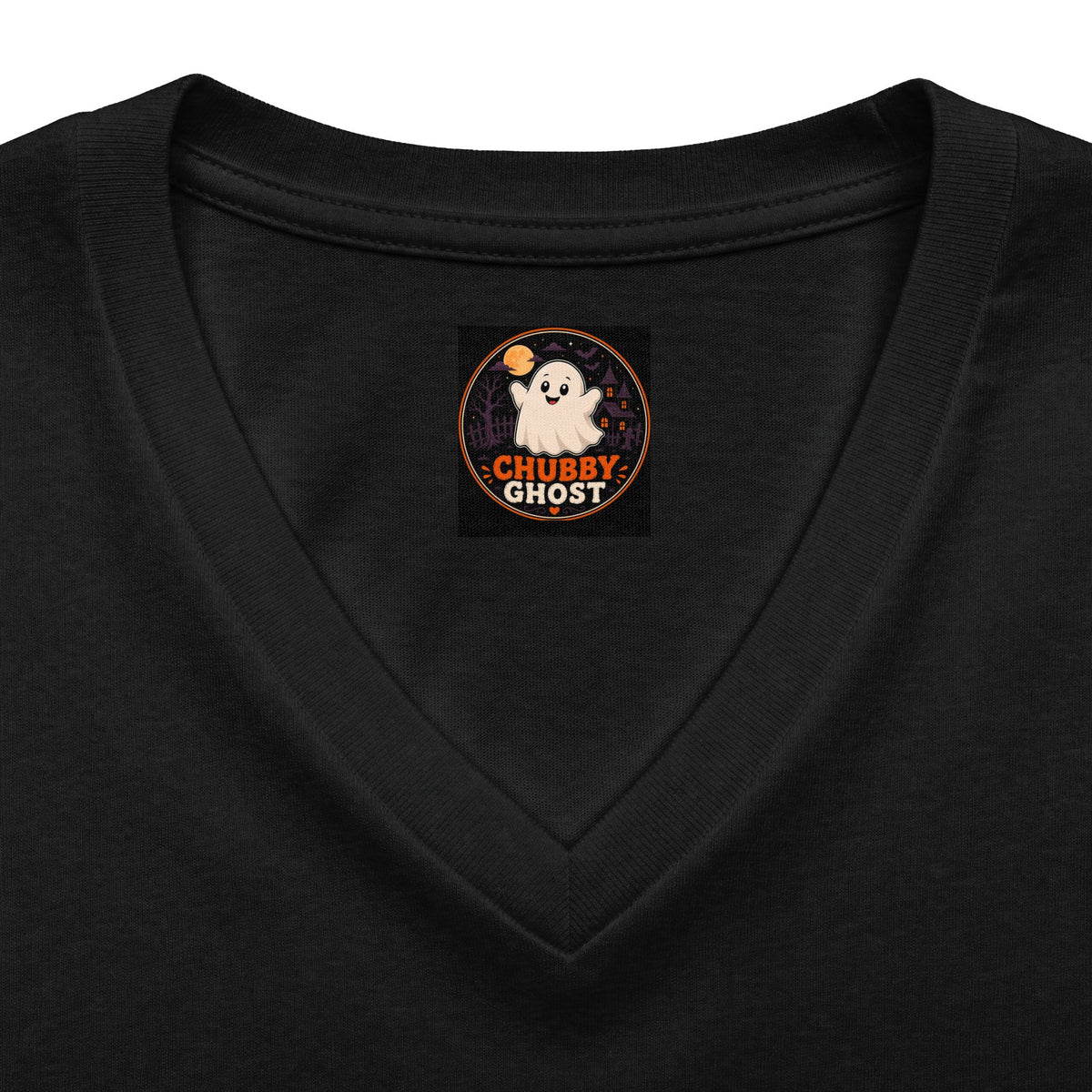 Chubby Ghost Mary Women's Relaxed Heather CVC V-Neck Tee