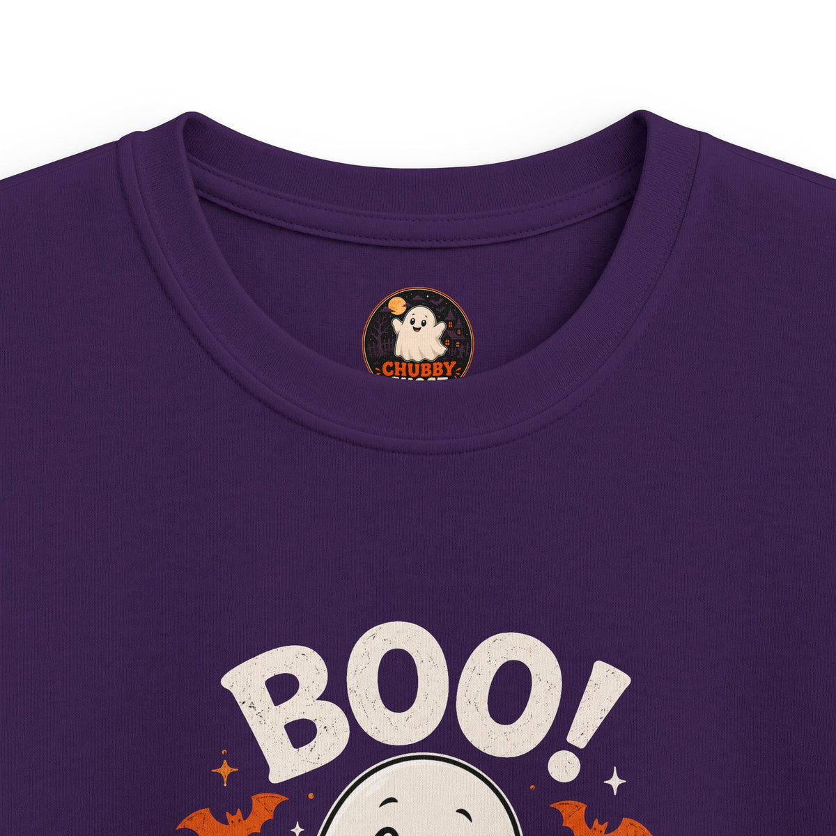 Chubby Ghost Kids Halloween Ghost Tee - "Boo!" Cute Pumpkin Trick-or-Treat Shirt