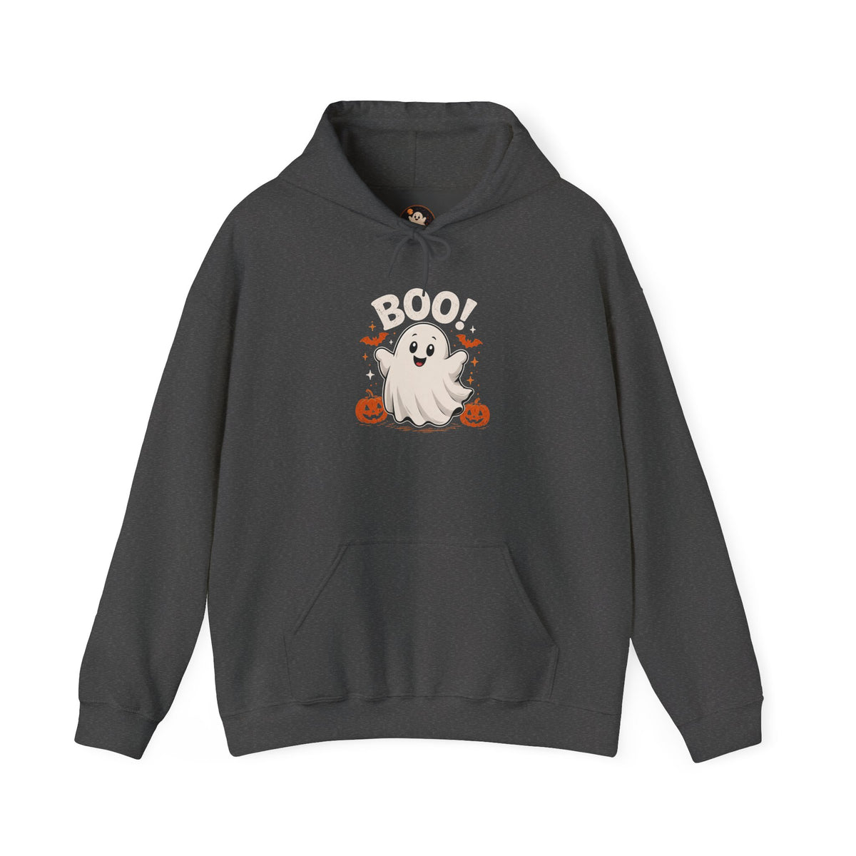 Chubby Ghost HolloweenHoodie - "Boo!" Pumpkin Spooky Pullover