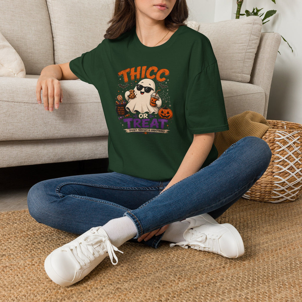 Chubby Ghost Max Thicc or Treat Softstyle T-Shirt
