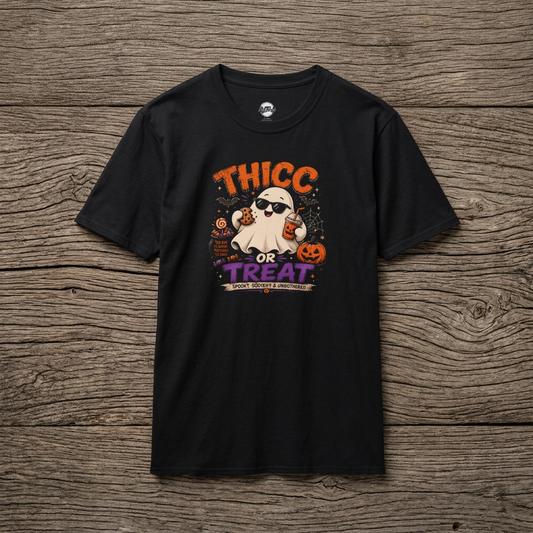 Chubby Ghost Max Thicc or Treat Softstyle T-Shirt