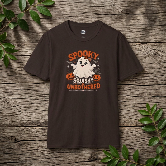 Chubby Ghost Mary Squishy and Unbothered Holloween Unisex Softstyle T-Shirt