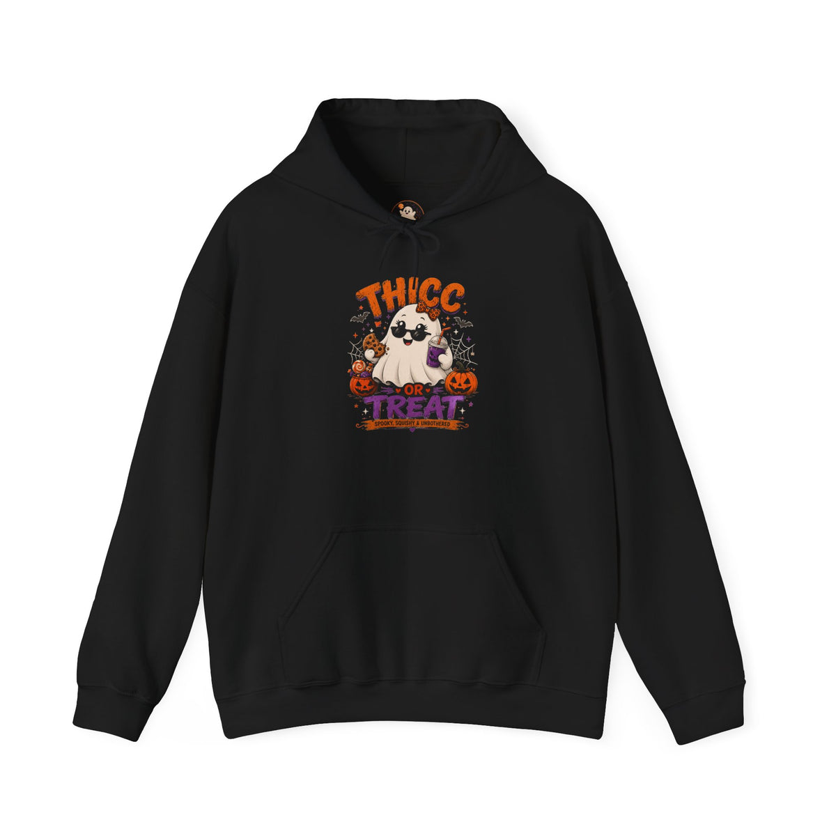 Chubby Ghost Mary Halloween Ghost "Thicc or Treat" Hoodie