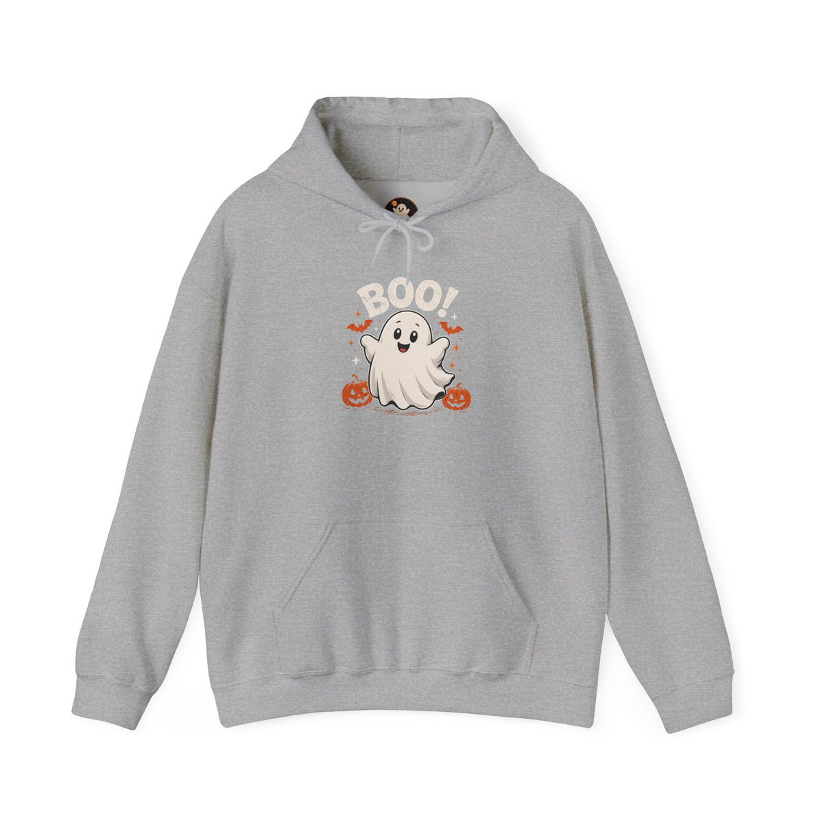 Chubby Ghost HolloweenHoodie - "Boo!" Pumpkin Spooky Pullover