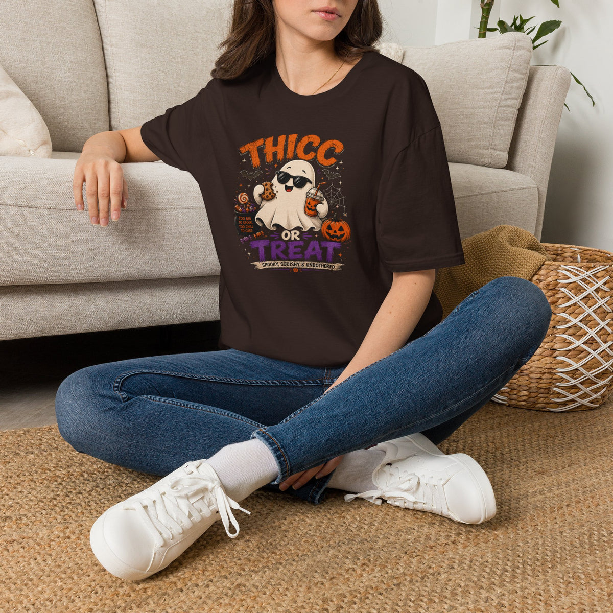 Chubby Ghost Max Thicc or Treat Softstyle T-Shirt