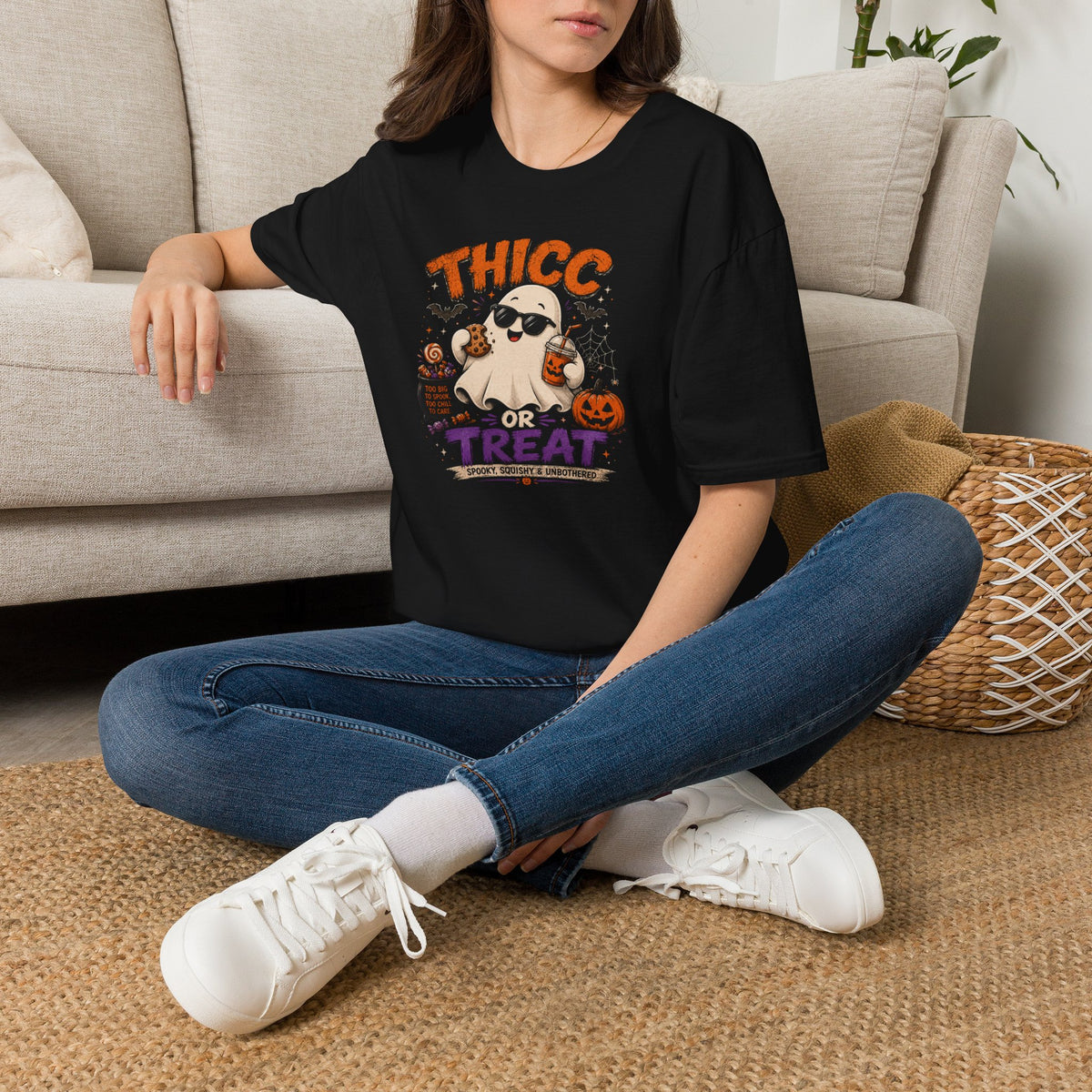 Chubby Ghost Max Thicc or Treat Softstyle T-Shirt