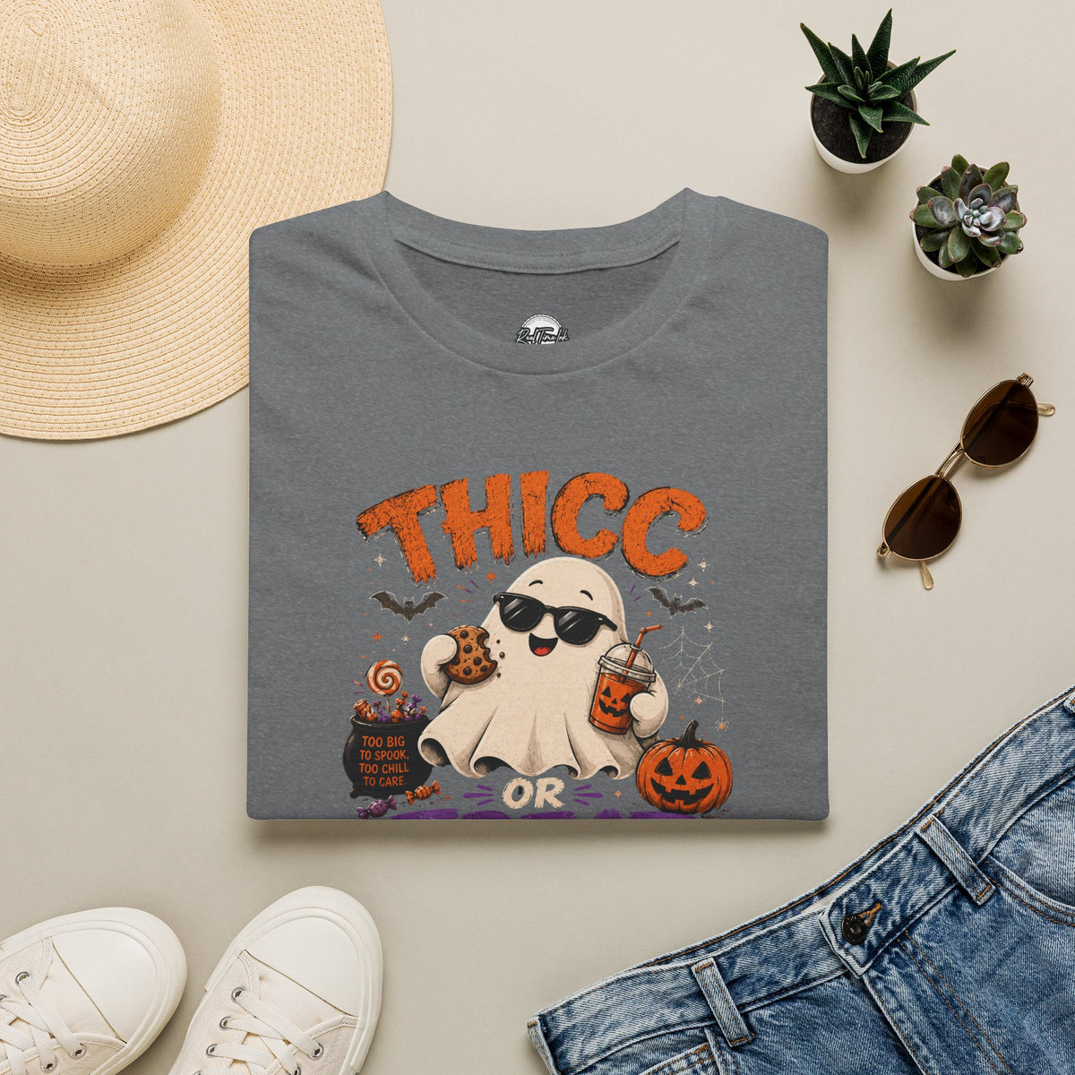 Chubby Ghost Max Thicc or Treat Softstyle T-Shirt