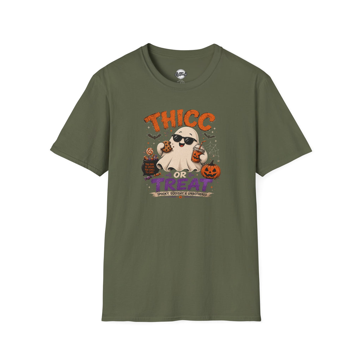 Chubby Ghost Max Thicc or Treat Softstyle T-Shirt