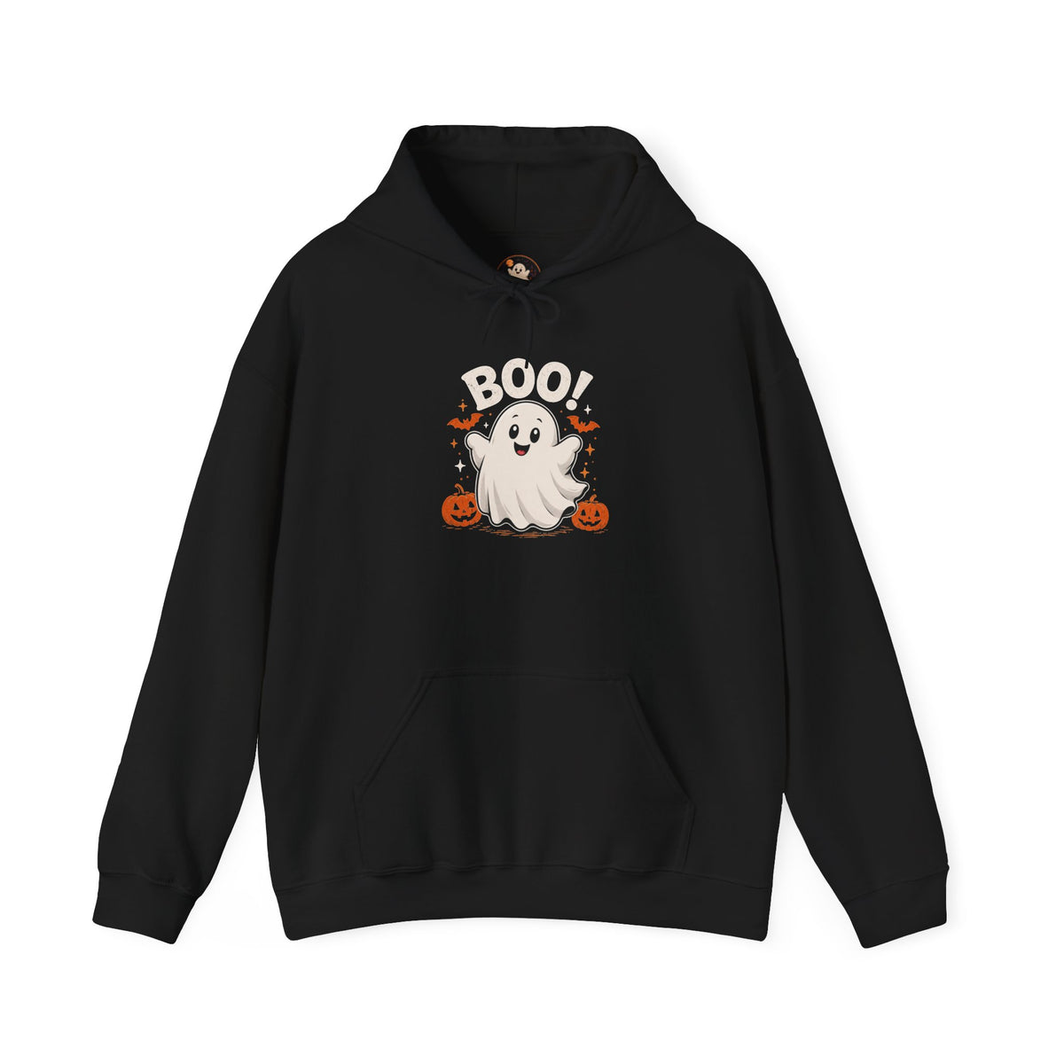 Chubby Ghost HolloweenHoodie - "Boo!" Pumpkin Spooky Pullover