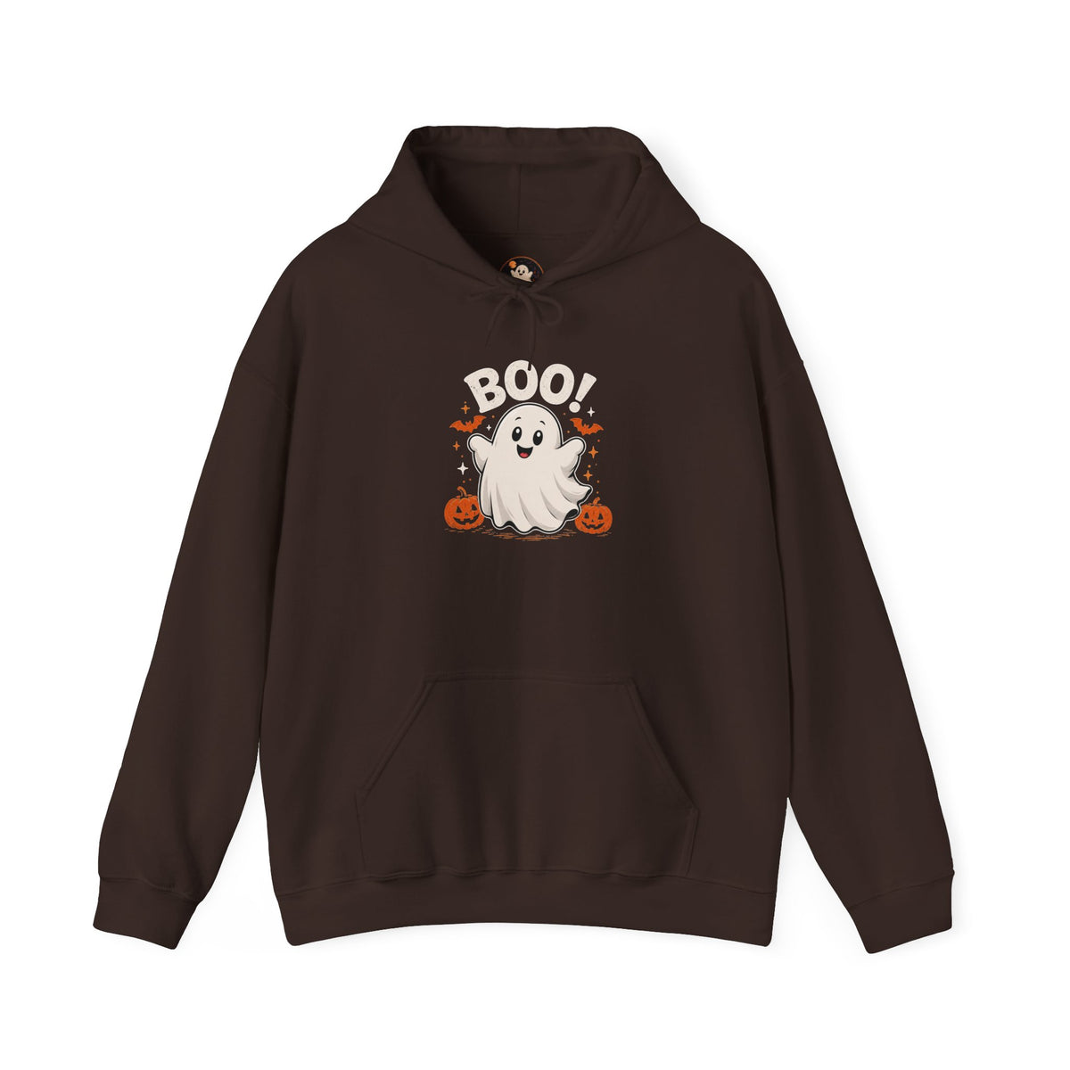 Chubby Ghost HolloweenHoodie - "Boo!" Pumpkin Spooky Pullover