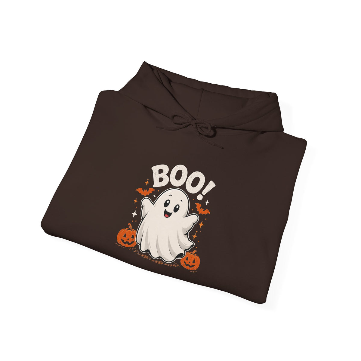 Chubby Ghost HolloweenHoodie - "Boo!" Pumpkin Spooky Pullover