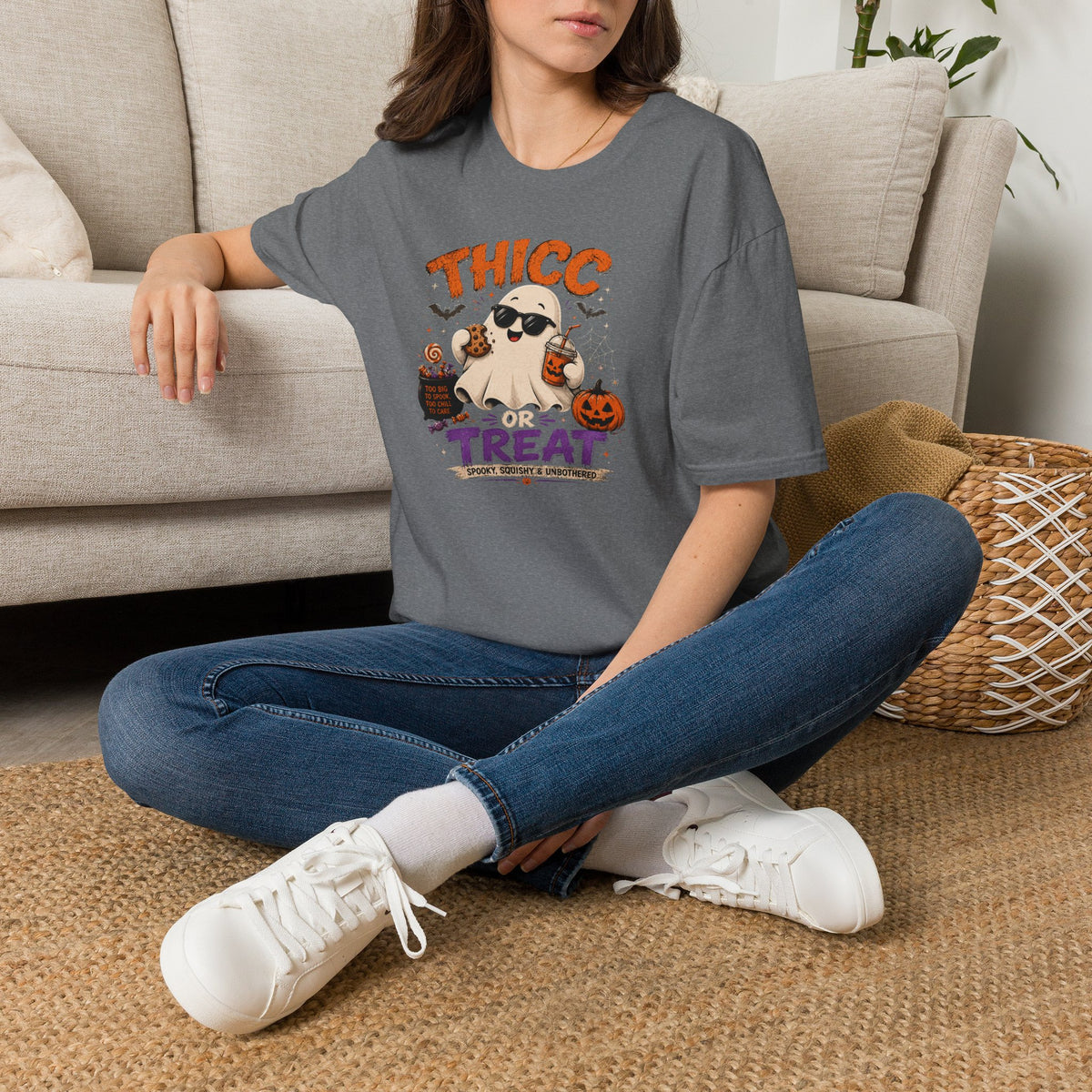 Chubby Ghost Max Thicc or Treat Softstyle T-Shirt