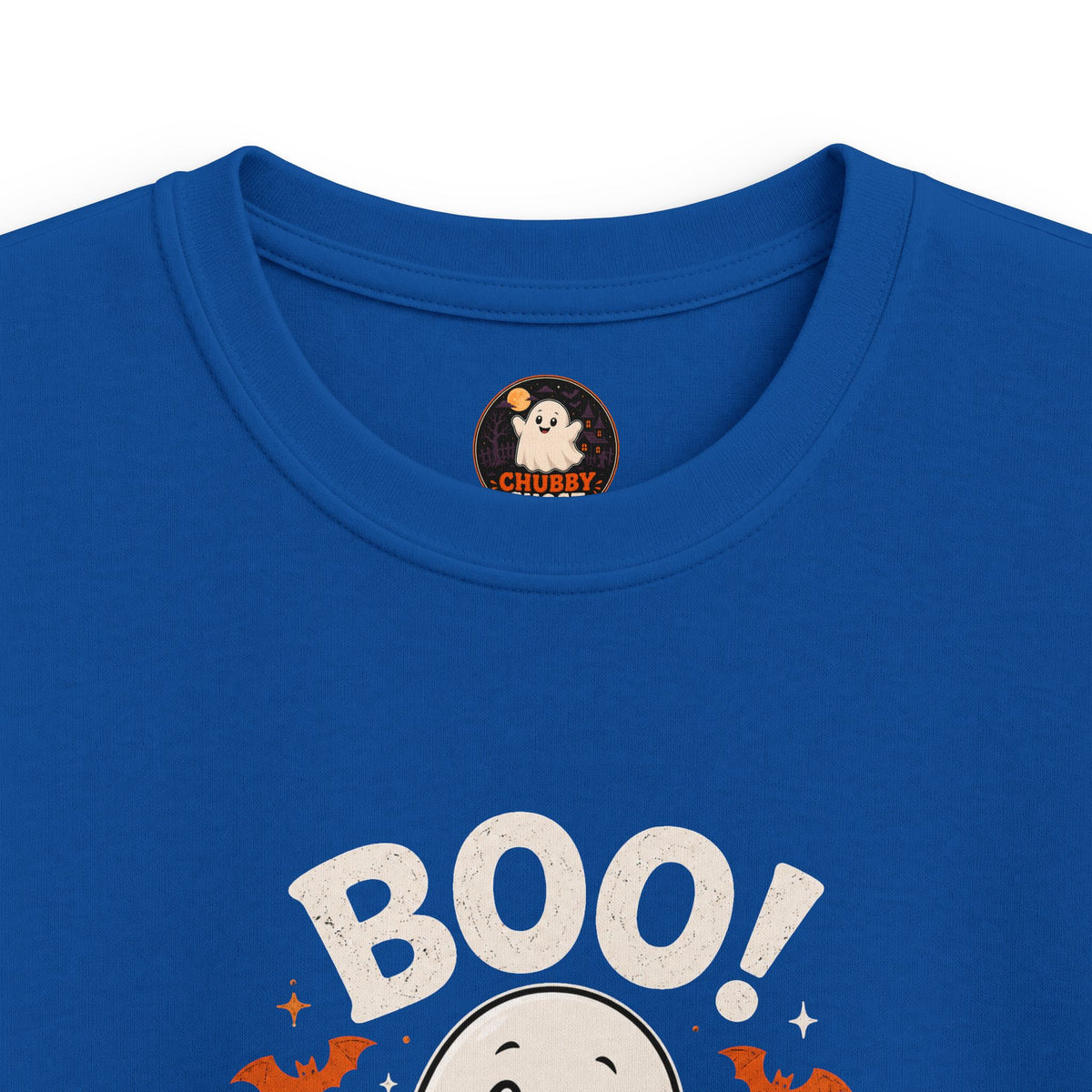 Chubby Ghost Kids Halloween Ghost Tee - "Boo!" Cute Pumpkin Trick-or-Treat Shirt