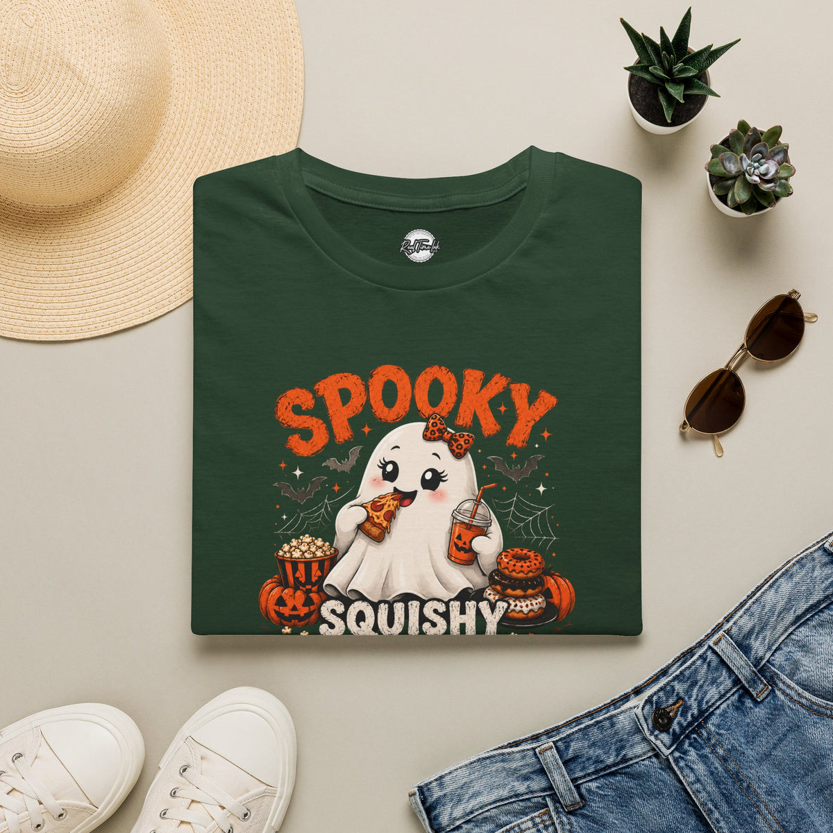 Chubby Ghost Mary Eating Halloween T-Shirt